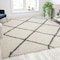 Flash Furniture 8'x10' Ivory/Black Diamond Trellis Shag Area Rug RC-KJ-181070-01-810-IV-GR-GG - alternate 1